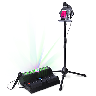 SPKA800 - MAIN STAGE All-in-One Party System + Wireless Speaker with Bluetooth, Stand, Two Microphones and Remote